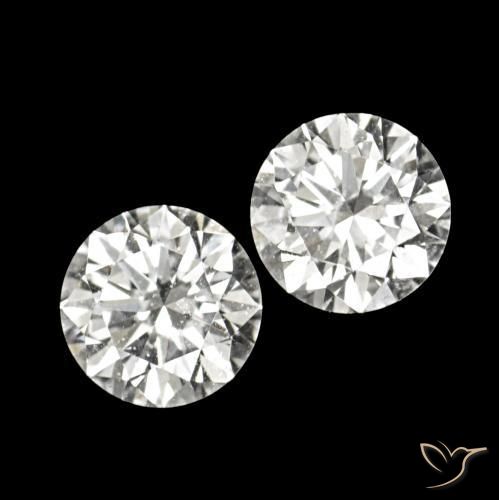 Gemas de Diamante D natural de 0.09 ct, Redondo, VVS