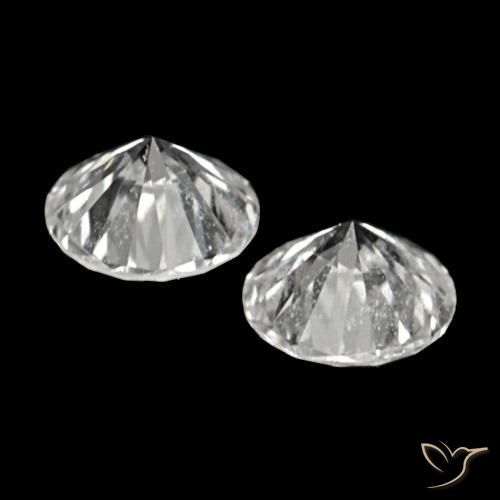 Gemas de Diamante D natural de 0.09 ct, Redondo, VVS