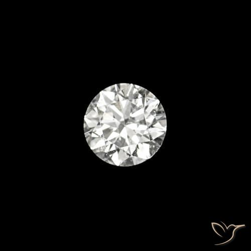 Diamante D natural de 0.04 ct, Redondo, VVS