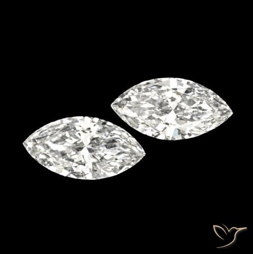 Gemas de Diamante H natural de 0.12 ct, Marquesa, VVS