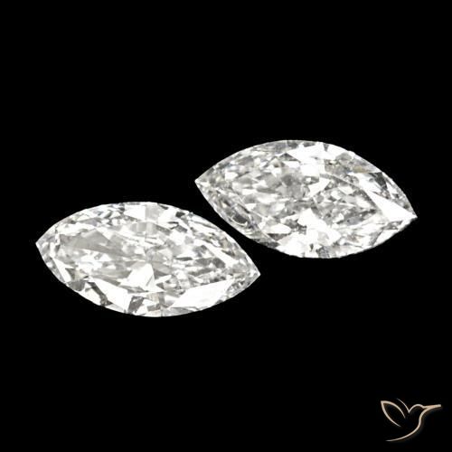 Gemas de Diamante H natural de 0.13 ct, Marquesa, VVS