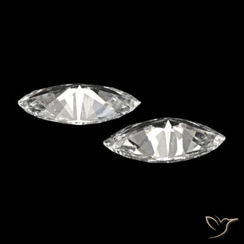 Gemas de Diamante H natural de 0.13 ct, Marquesa, VVS