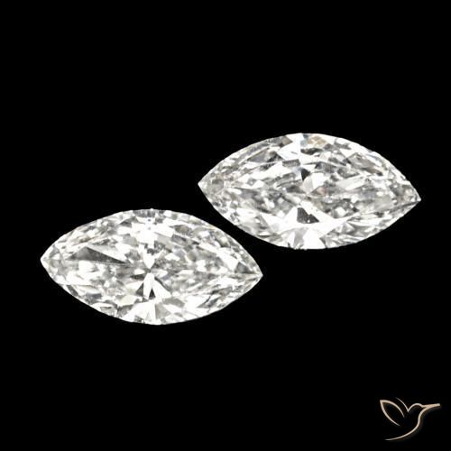 Gemas de Diamante H natural de 0.14 ct, Marquesa, VVS