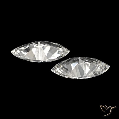 Gemas de Diamante H natural de 0.14 ct, Marquesa, VVS