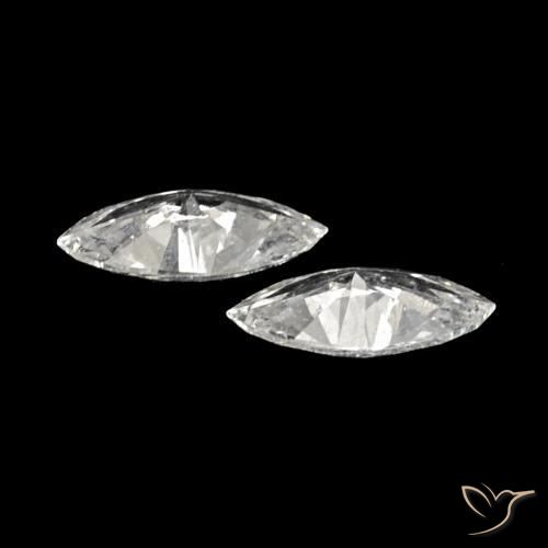 Gemas de Diamante H natural de 0.10 ct, Marquesa, VVS