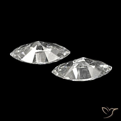 Gemas de Diamante H natural de 0.14 ct, Marquesa, VVS