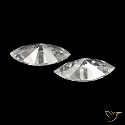 Gemas de Diamante H natural de 0.14 ct, Marquesa, VVS