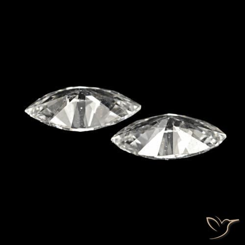 Gemas de Diamante H natural de 0.12 ct, Marquesa, VVS