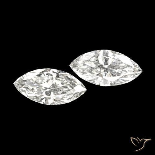 Gemas de Diamante H natural de 0.13 ct, Marquesa, VVS