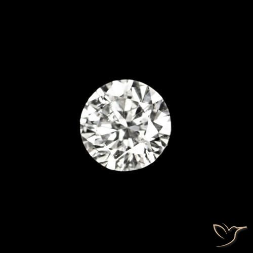 Diamante D natural de 0.02 ct, Redondo, VVS-VS