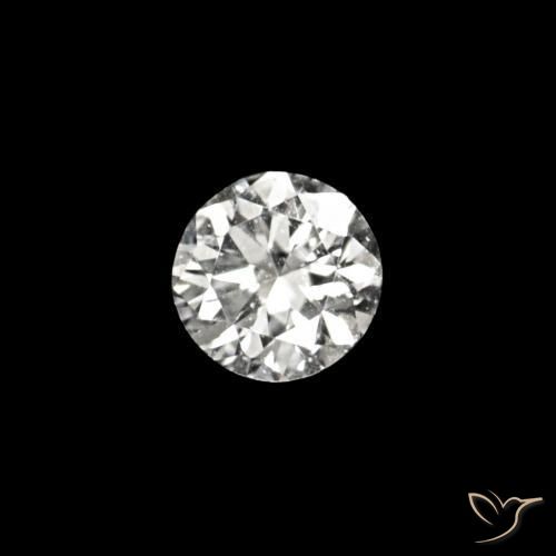 Diamante D natural de 0.02 ct, Redondo, VVS-VS