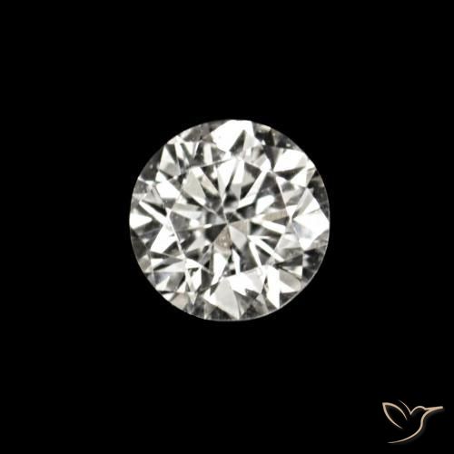 Diamante E natural de 0.02 ct, Redondo, VVS-VS