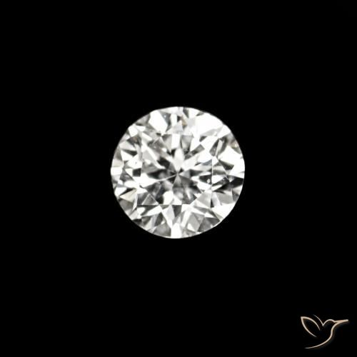 Diamante D natural de 0.02 ct, Redondo, VVS-VS