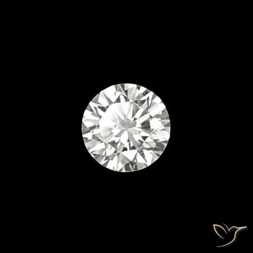 Diamante E natural de 0.03 ct, Corte Redondo, VVS