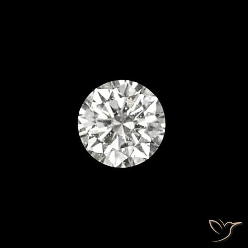 Diamante E natural de 0.03 ct, Corte Redondo, VVS