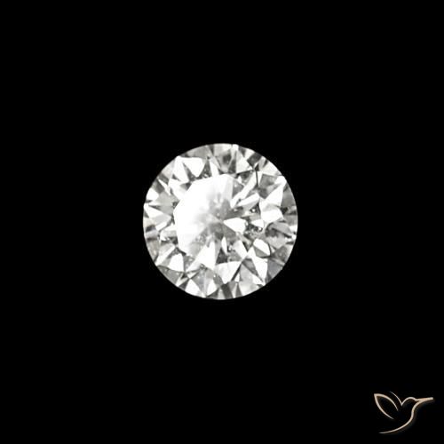 Diamante E natural de 0.03 ct, Corte Redondo, VVS