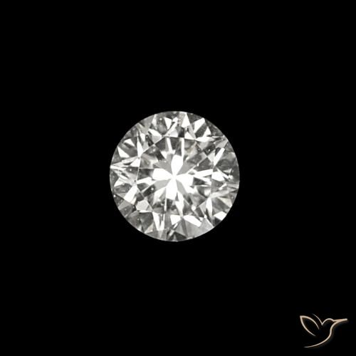 Diamante E natural de 0.03 ct, Corte Redondo, VVS