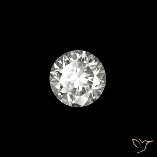 Diamante E natural de 0.03 ct, Corte Redondo, VVS
