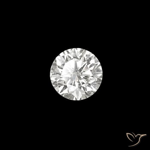 Diamante E natural de 0.03 ct, Corte Redondo, VVS