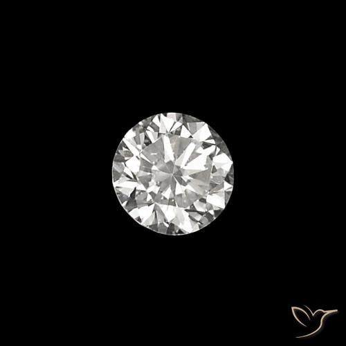 Diamante E natural de 0.03 ct, Corte Redondo, VVS