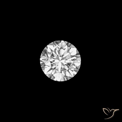 0.03ct D Diamante, Redondo, VVS