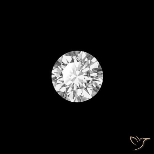 Diamante D natural de 0.03 ct, Corte Redondo, VVS