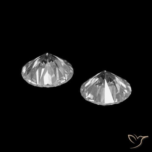 Gemas de Diamante D natural de 0.06 ct, Corte Redondo, VVS