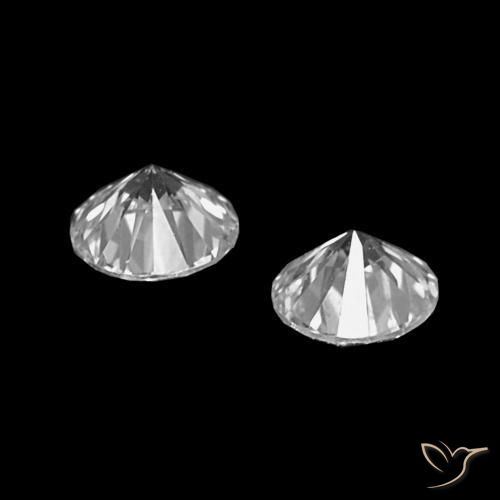 Gemas de Diamante D natural de 0.06 ct, Corte Redondo, VVS