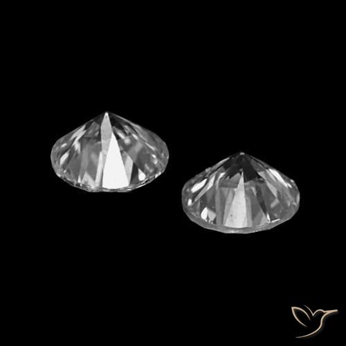 Gemas de Diamante D natural de 0.07 ct, Corte Redondo, VVS