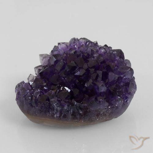 Drusa de amatista violeta natural de 73,57 ct, forma elegante, opaco