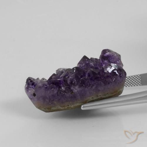Amatista druzy Violeta oscuro natural de 52.41 ct, Elegante, Opaco