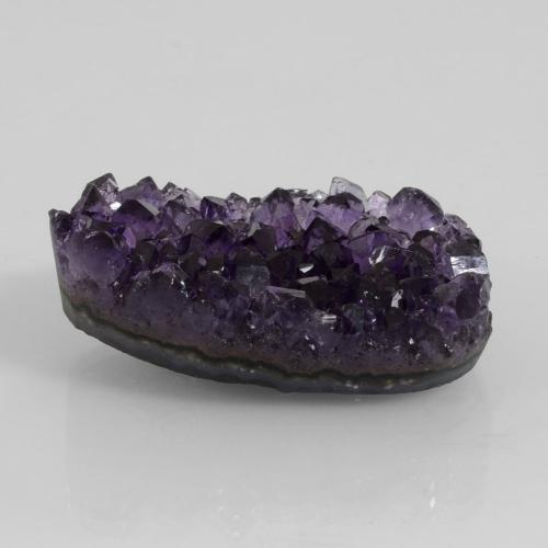 Drusa de amatista violeta natural de 59,31 ct, forma elegante, opaco
