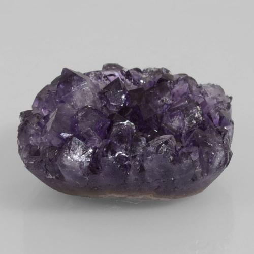 Amatista druzy Violeta oscuro medio natural de 65.12 ct, Forma elegante, Opaco