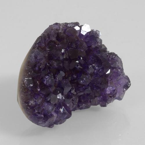 Drusa de amatista violeta natural de 67,83 ct, forma elegante, opaco