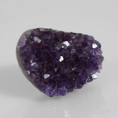 Drusa de amatista violeta natural de 79,16 ct, forma elegante, opaco