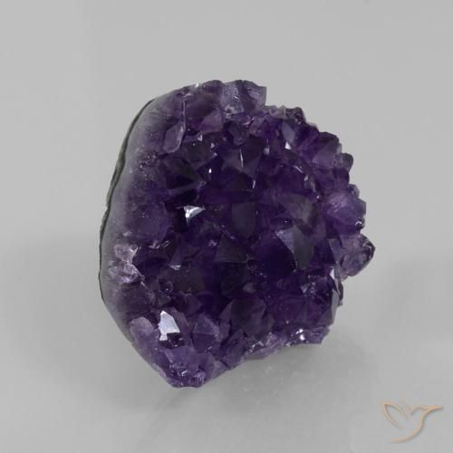 Amatista druzy Violeta uva intenso natural de 82.82 ct, Elegante, Opaco