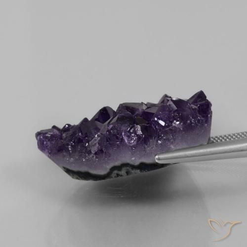 Amatista druzy Violeta uva intenso natural de 82.82 ct, Elegante, Opaco