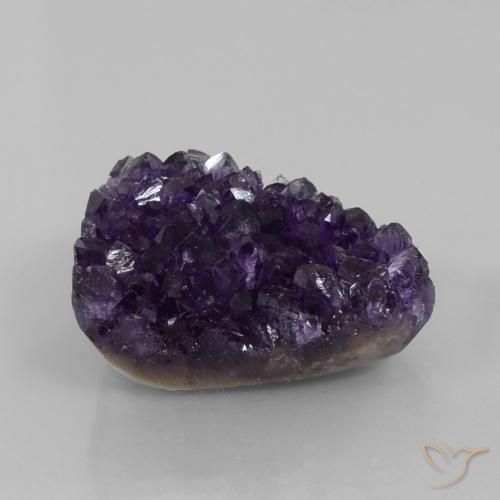 74.48ct Natural Violeta oscuro Amatista druzy, Elegante, Opaco