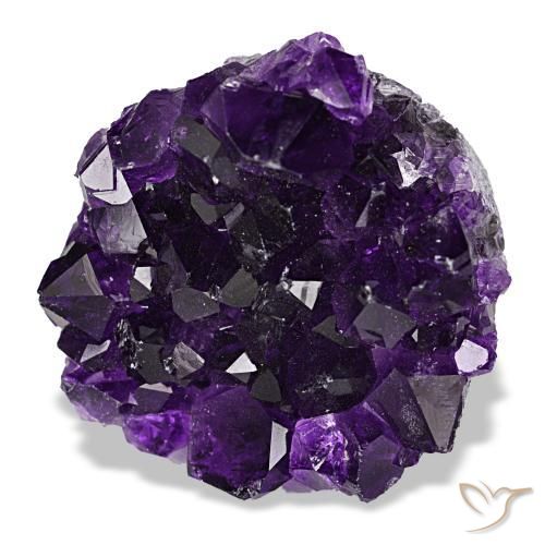 Drusa de amatista violeta natural de 66,29 ct, forma elegante, opaco