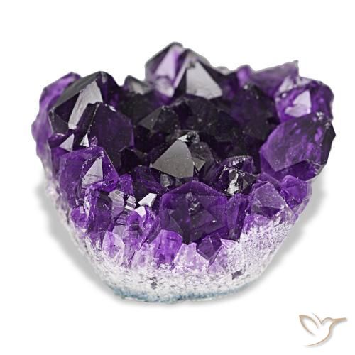 Drusa de amatista violeta natural de 66,29 ct, forma elegante, opaco