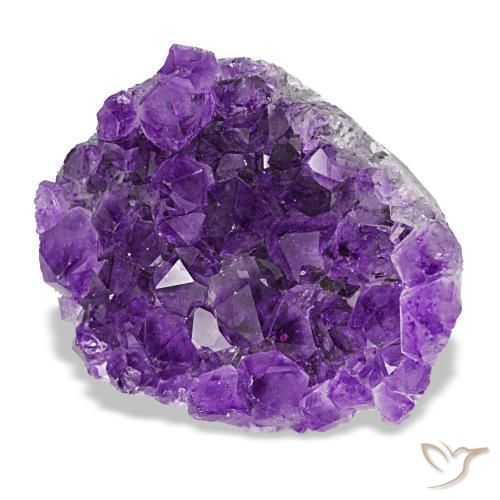 Drusa de amatista violeta natural de 71,01 ct, forma elegante, opaco