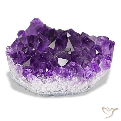 Drusa de amatista violeta natural de 71,01 ct, forma elegante, opaco