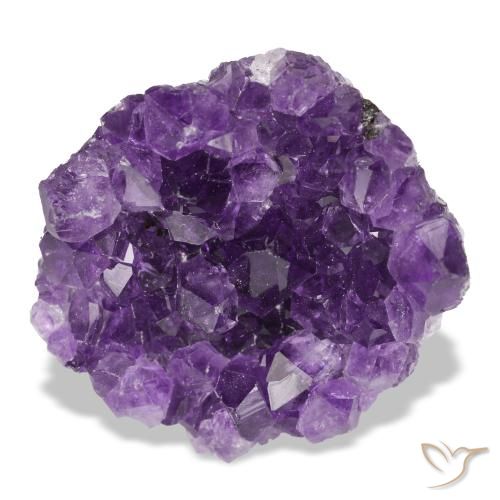 Drusa de amatista violeta natural de 54,06 ct, forma elegante, opaco