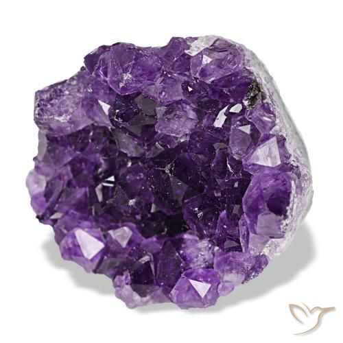 Drusa de amatista violeta natural de 54,06 ct, forma elegante, opaco