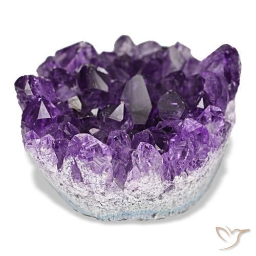 Drusa de amatista violeta natural de 54,06 ct, forma elegante, opaco