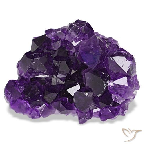 Drusa de amatista violeta natural de 61,53 ct, forma elegante, opaco