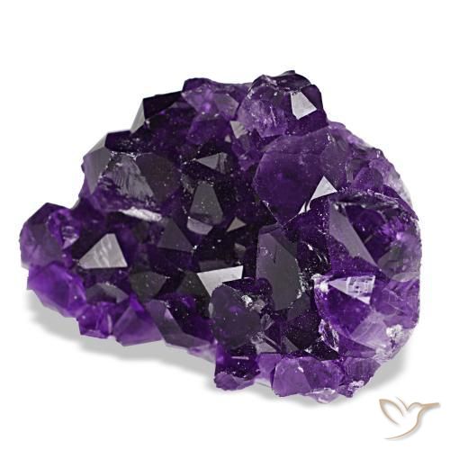 Drusa de amatista violeta natural de 61,53 ct, forma elegante, opaco