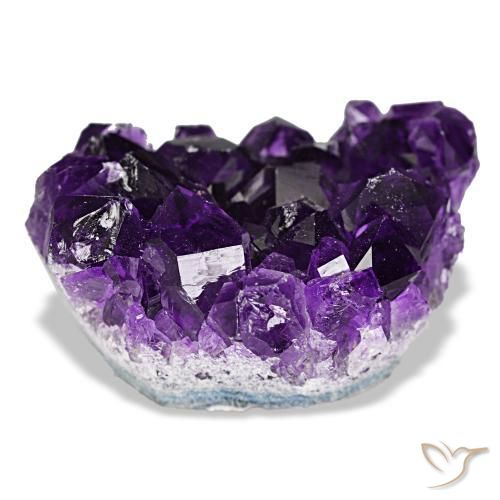 Drusa de amatista violeta natural de 61,53 ct, forma elegante, opaco