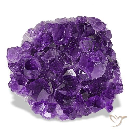 Drusa de amatista violeta natural de 77,59 ct, forma elegante, opaco