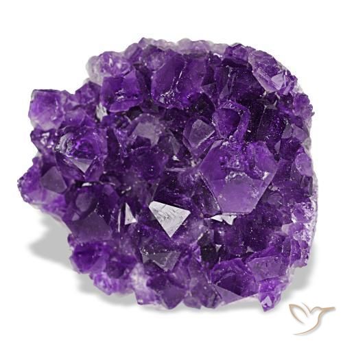 Drusa de amatista violeta natural de 77,59 ct, forma elegante, opaco